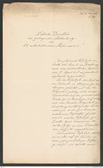 k.k. naturhistorisches Hofmuseum, Intendanzakten 1885-1896 (Hauer), Aktenzahl Z.215/1888, Seite 1